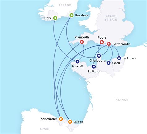 UK Ferry Routes Map