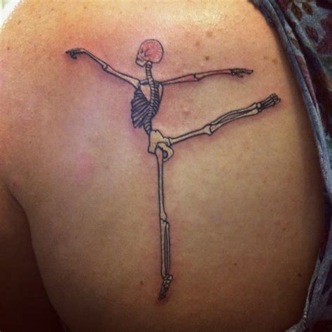 Skeleton ballerina tattoo