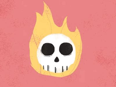 Fire skull by Daniela on Dribbble | Skeleton art, Skull, Animation