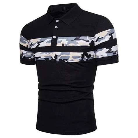 2018 Summer New Mans Polo Shirt Men Camouflage Polo Shirts Male Slim ...