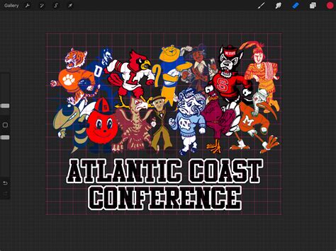 Vintage ACC Mascots, Atlantic Coast Conference, CLEAN, Digital Download ...