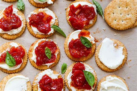 Cherry Tomato Jam and Cream Cheese Crackers – Floating Kitchen