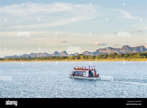 The boat in Mekong river Nakhonphanom Thailand to Lao Stock Photo - Alamy