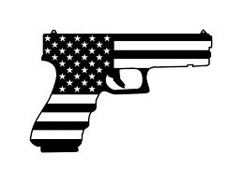 American Flag Pistol Gun Decal Sticker/ Different Sizes and Colors - Etsy