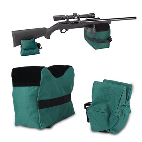 HERCHR Unfilled Front & Rear Shooters Gun Rest Sand Bags, Outdoor ...