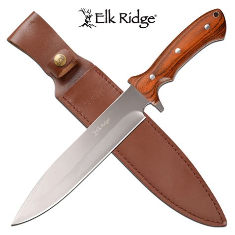 14" Elk Ridge Large Hunting Knife (ER-200-25BR) - Frontier Blades