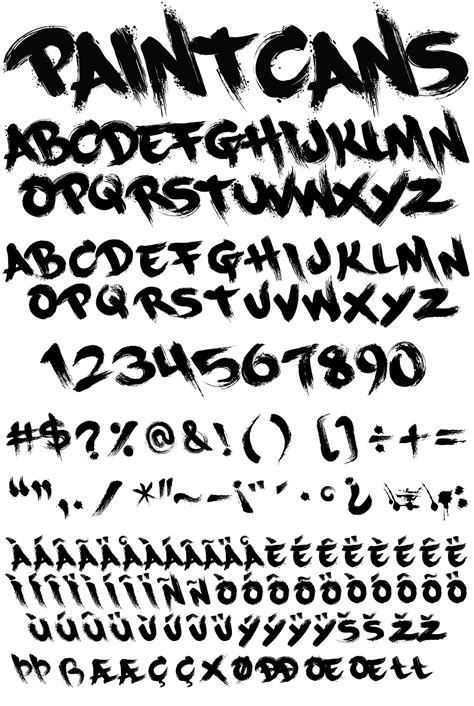 Graffiti Fonts - PaintCans Free