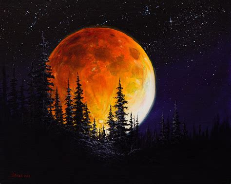 Ettenmoors Moon Painting by C Steele