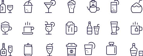 drinks icons vector design 6644770 Vector Art at Vecteezy