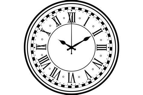 Vintage clock face SVG PNG EPS JPG (3082245)