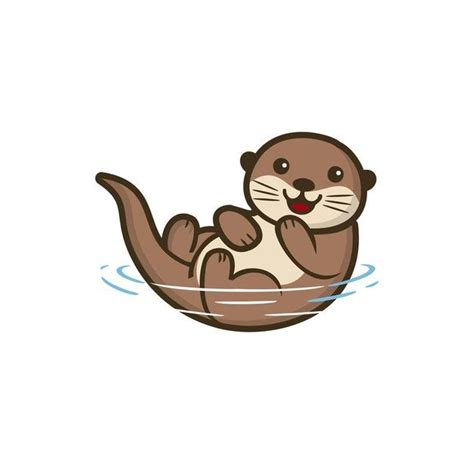 Premium Vector | Animal cute otter illustration | Otter illustration ...