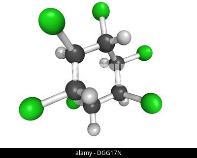 Chemical structure of lindane, a toxic insecticide and a Stock Photo ...