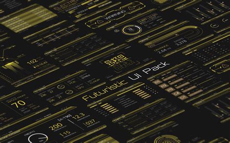 ArtStation - futuristic ui pack vol 01 | Game Assets