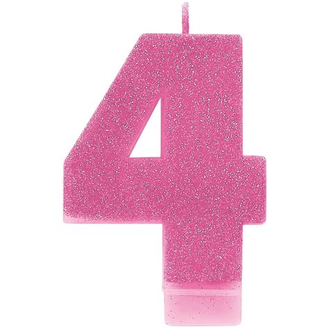 Birthday Number Candle Pink #4 | BIG W