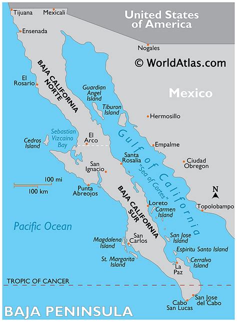 Baja California Peninsula - WorldAtlas