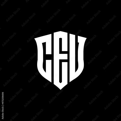 CEU letter logo design with black background in illustrator, vector ...