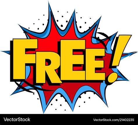 Comic book style word free white background Vector Image