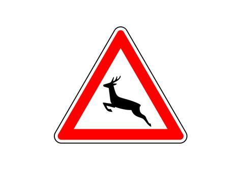 Animals Crossing Road Sign Vector - SuperAwesomeVectors