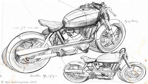 Rusty Nail Racing: Cafe Racer Sketch