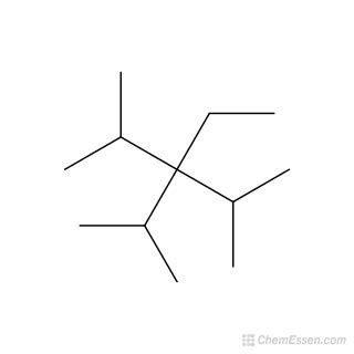 2,4-DIMETHYL-3-ETHYL-3-ISOPROPYLPENTANE Structure - C12H26 - Over 100 ...