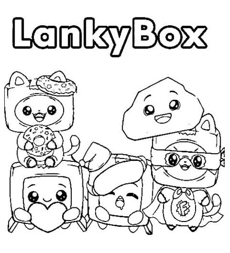 Cute LankyBox coloring page - Download, Print or Color Online for Free