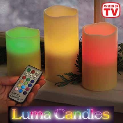 Luma Candles Real Wax Vanilla Scented Color Changing LED Candles