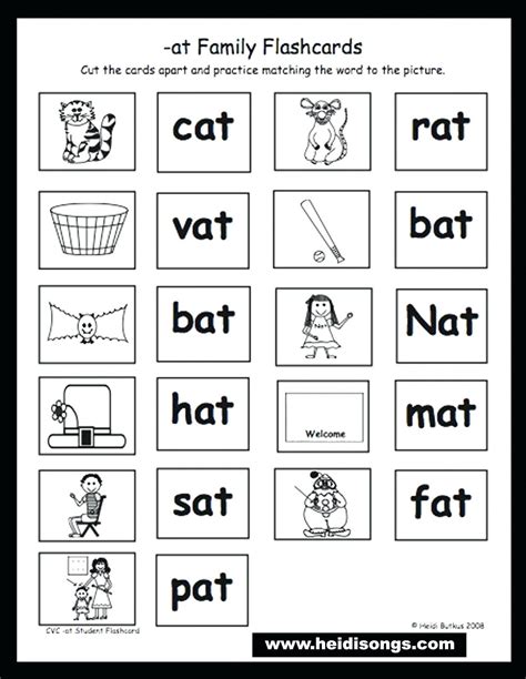 Word Family Worksheets Kindergarten — db-excel.com