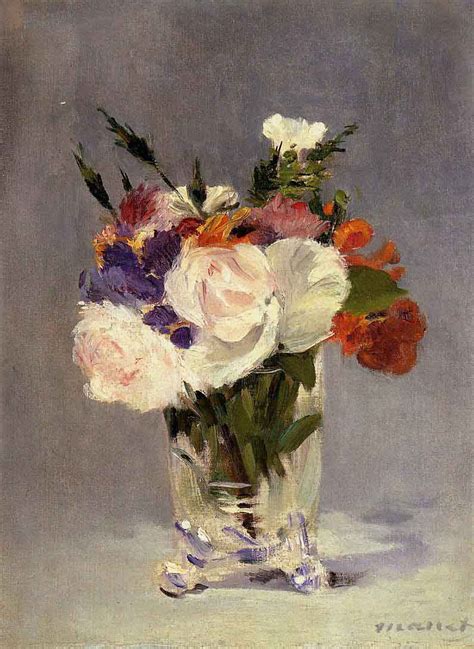 Flowers In A Crystal Vast By Edouard Manet Art Reproduction from Cutler ...