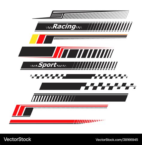 Sports stripes car stickers racing decals Vector Image