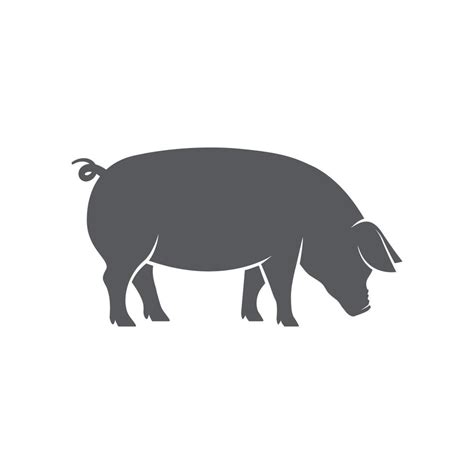 Pig pictogram icon vector. Vector illustration of pig silhouette. pork ...