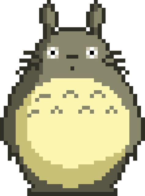 Group of: Totoro pixel | We Heart It Studio Ghibli Movies, Studio ...