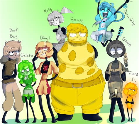 crumcharoni and cheese — EVERY SINGLE BFDI CHARACTER (pretty much, i...