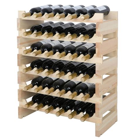 ZENSTYLE 36 Bottle Stackable Modular Wine Rack Small Wine Storage Rack ...