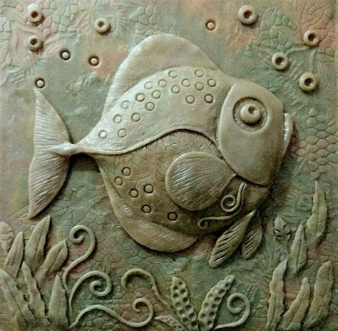 Relief clay | Sculpture clay, Plaster art, Clay wall art