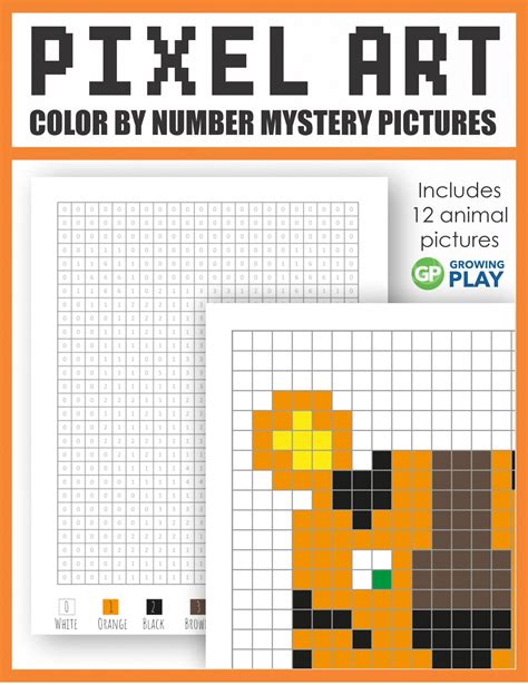 Pixel Art Color By Number - Animal Edition - Growing Play