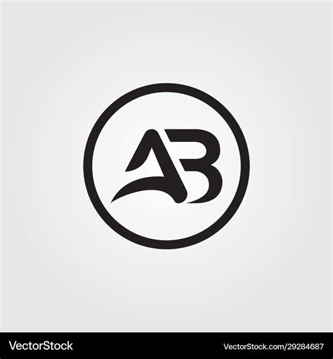 Initial ab letter logo with creative modern Vector Image