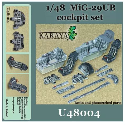 KARAYA 1/48 DETAIL Kit - MiG-29UB Cockpit Set for Academy Models U48004 ...