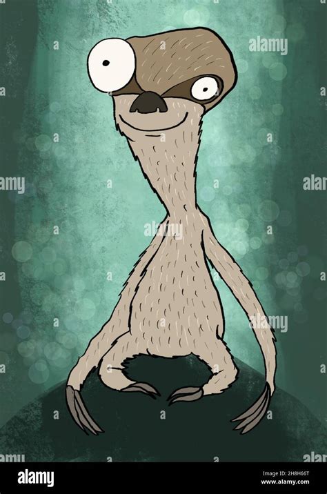 a goofy cartoon sloth Stock Photo - Alamy