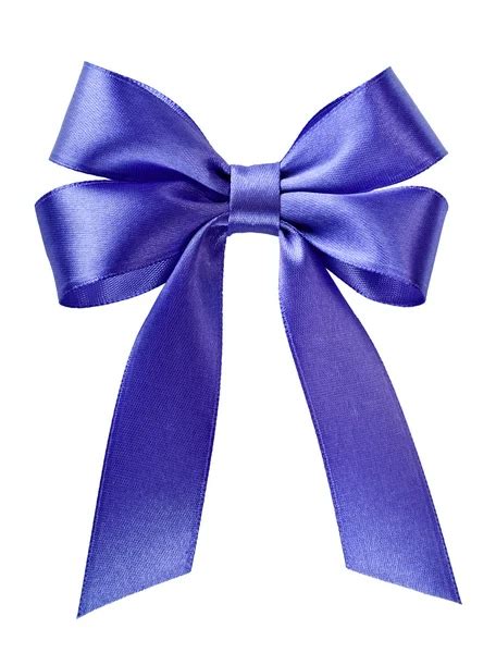 Blue gift satin ribbon bow on white back Stock Photo by ©ravnodenstvie ...