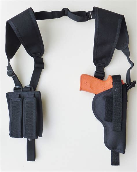 Vertical Shoulder Holster for GLOCK 17, 22 & 31 with DOUBLE MAGAZINE ...