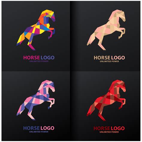 Horse logo design set 1752215 Vector Art at Vecteezy