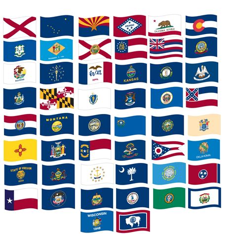 2'x3' Set of All 50 U.S. State Flags - Made in USA