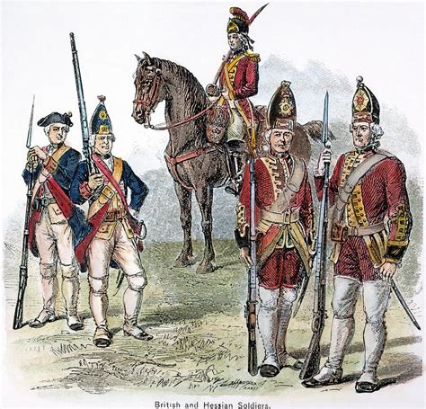 British & Hessian Soldiers Photograph by Granger