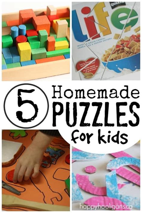 Easy Homemade Puzzles for Toddlers and Preschoolers