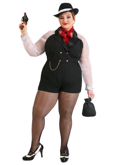 Plus Size Gangster Gal Women's Costume