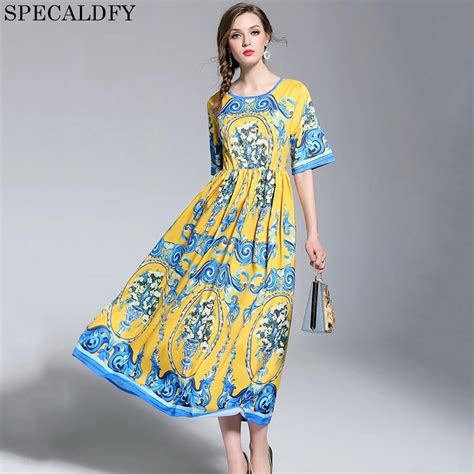 Designer Dresses Runway 2018 High Quality Women Fashion Summer Dress ...