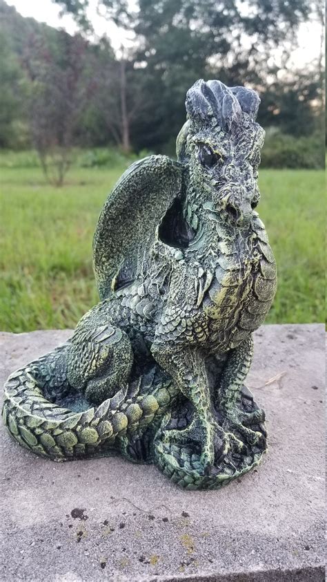 Concrete dragon statue dragon garden statue dragon yard | Etsy