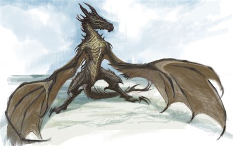 Skyrim Dragon Concept by Adam Adamowicz | Elder scrolls v skyrim ...