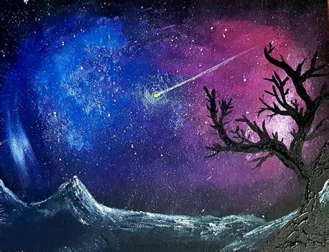 Galaxy, Acrylic, 8x12" : Art