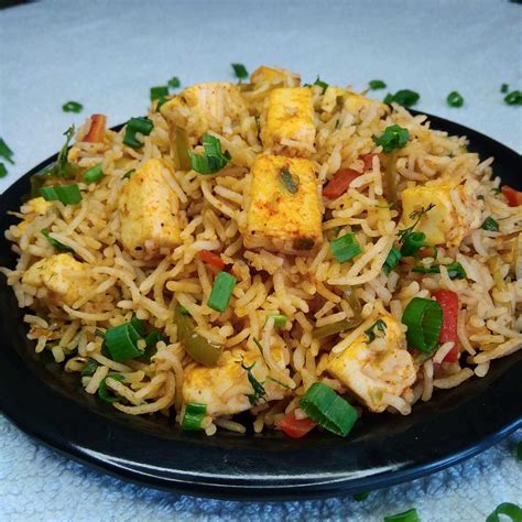 Paneer Fried Rice Recipe | Veg Paneer Fried Rice | How to make Paneer ...